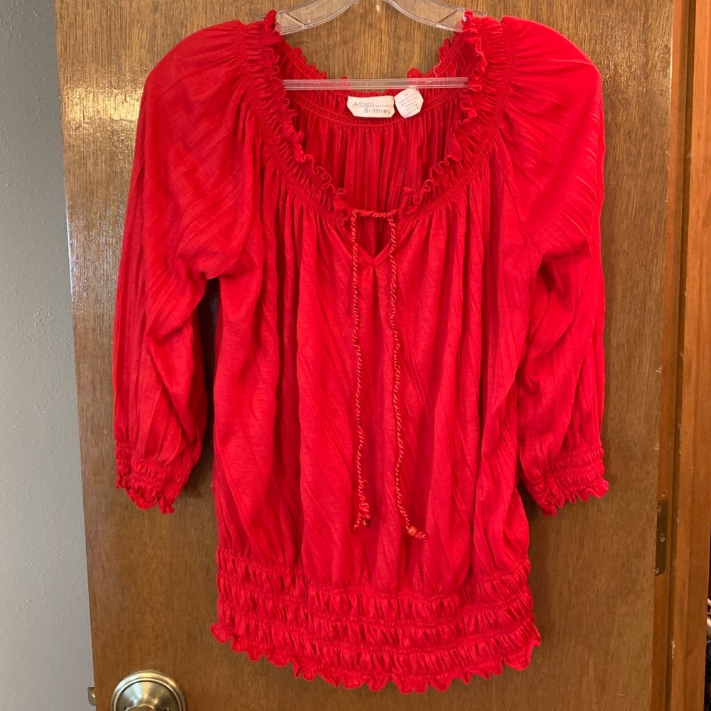 Red Allison Brittney Blouse